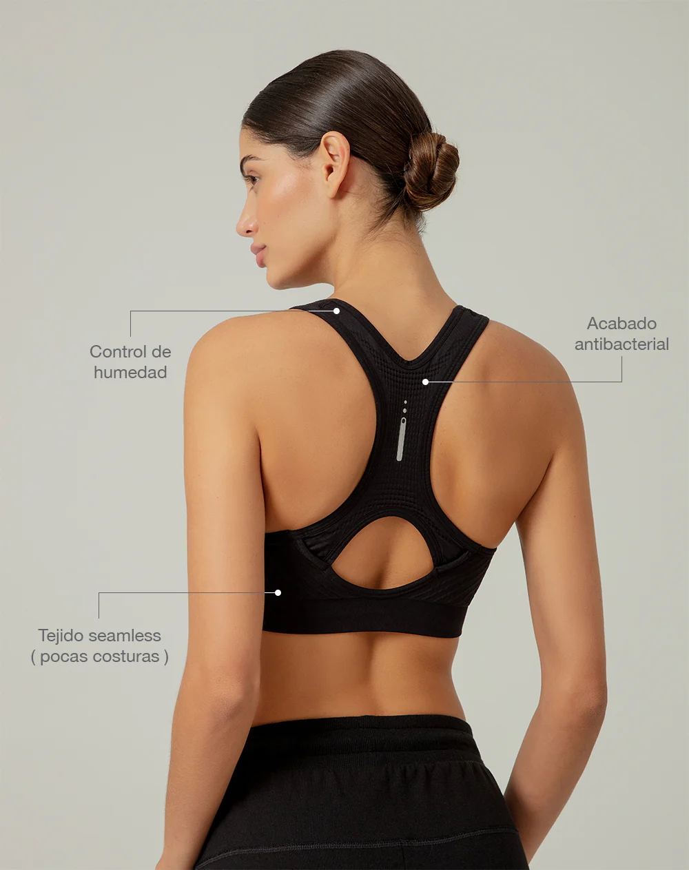 Top deportivo soporte altoseamless negro - Image 2